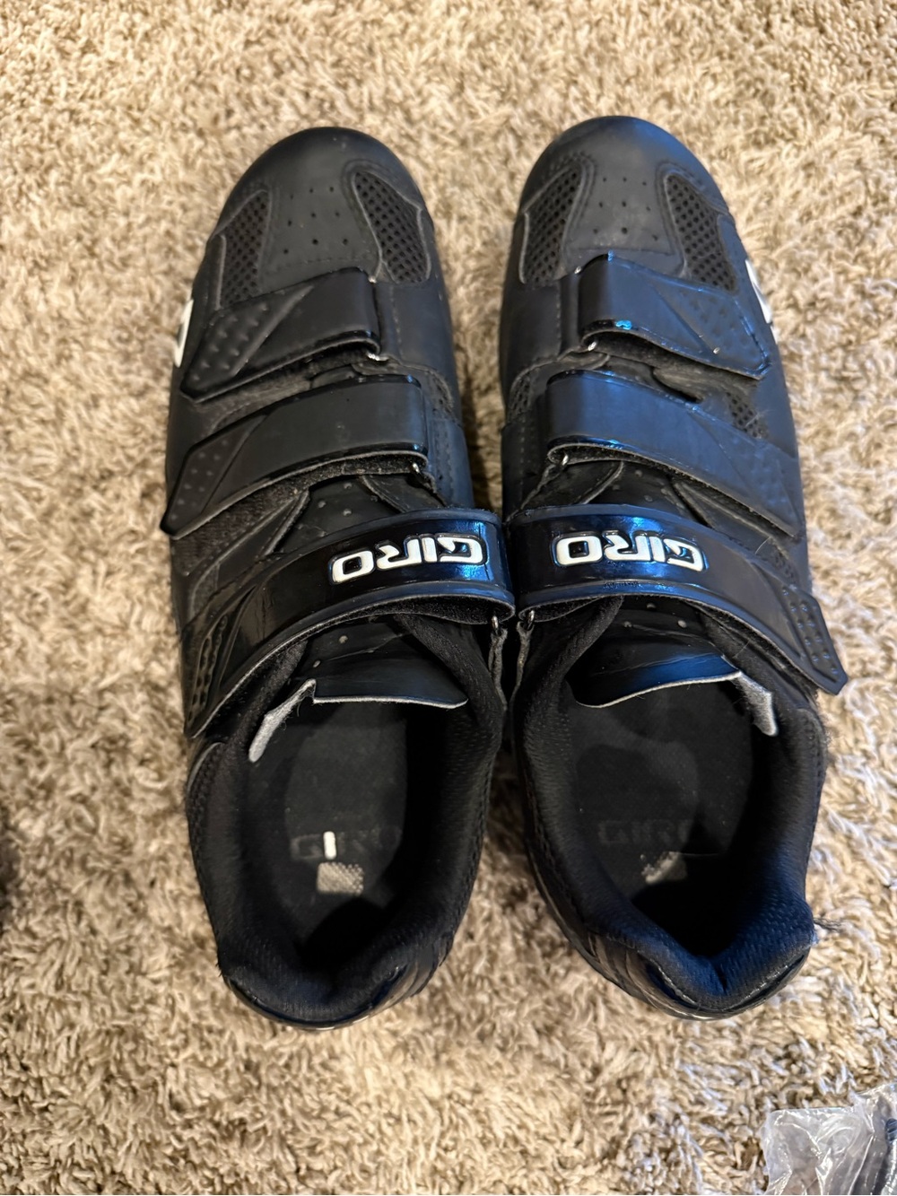 Giro size 42 black bike shoes / cycling Velcro size 42